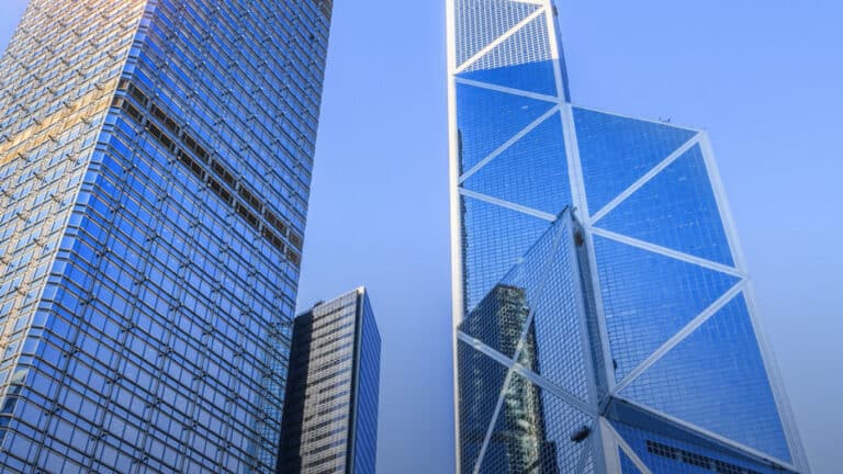 Abstract Hong Kong skyscrapers