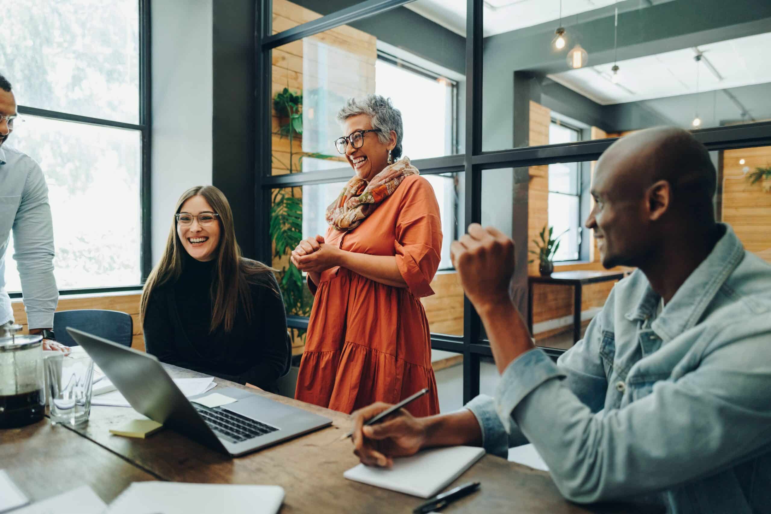 Image of a people attending a workshop in a corporate setting