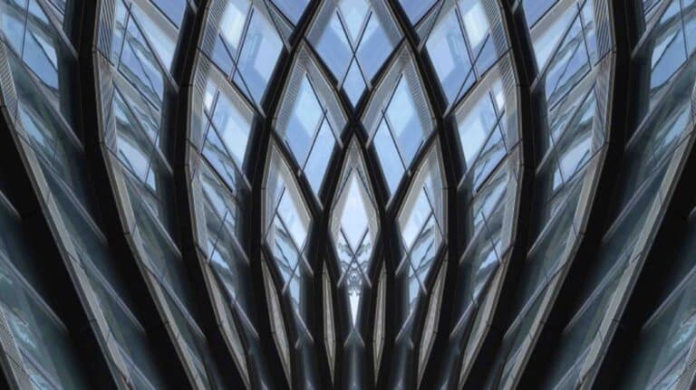 Close up of abstract building