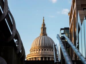 Image of St Paul's dome against blue sky