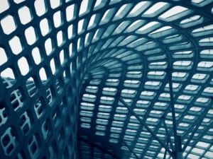 Abstract view of contemporary building