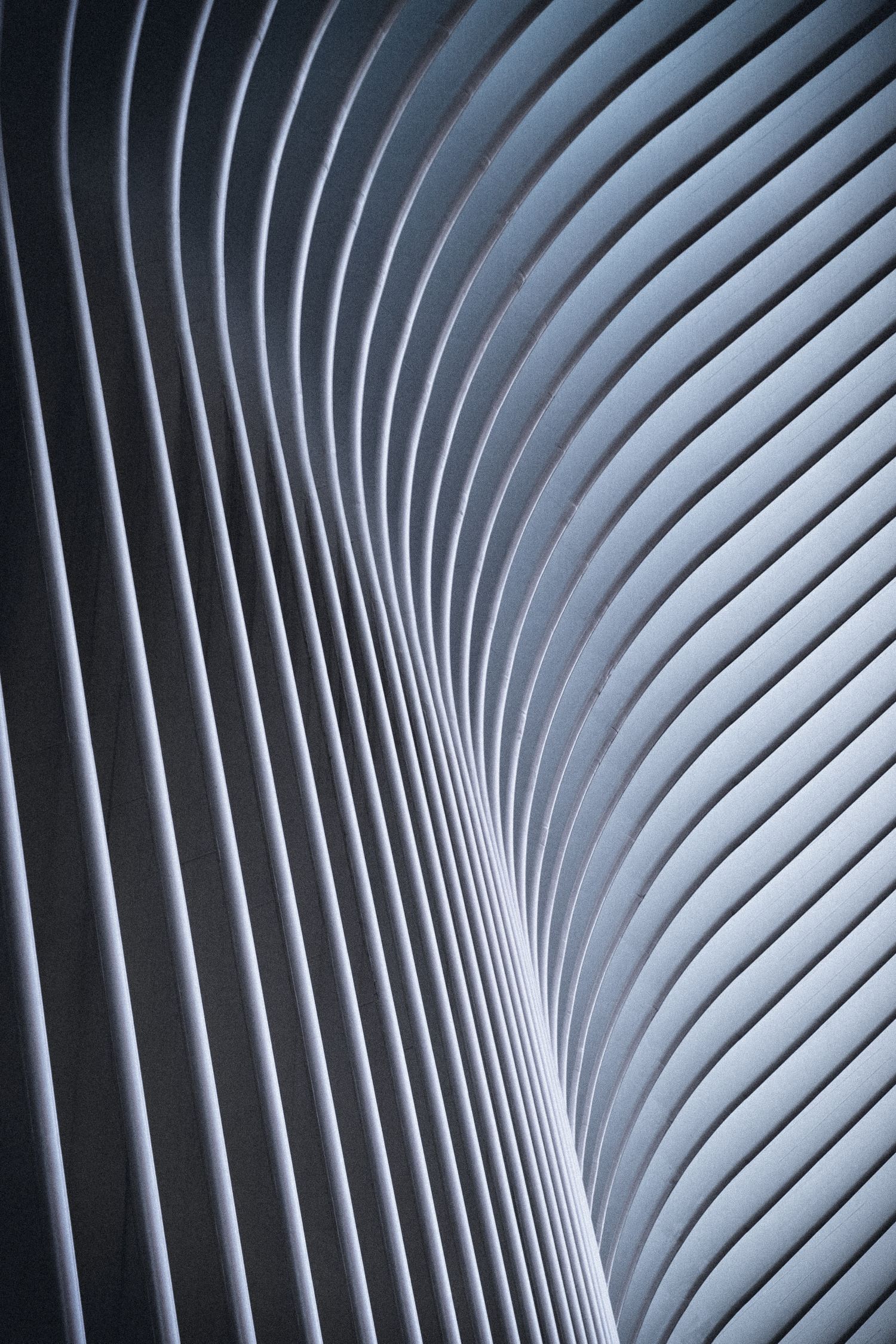 An abstract white pattern