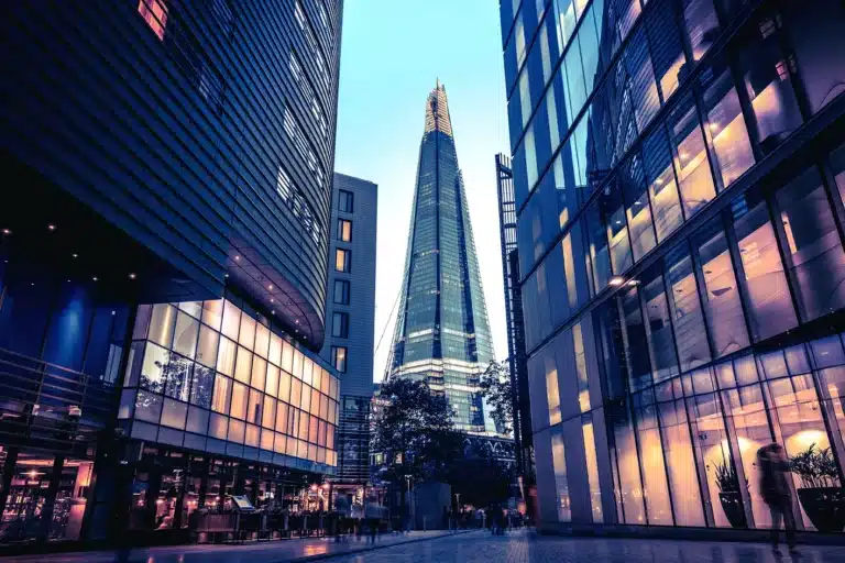 London UK city, showing the Shard building.